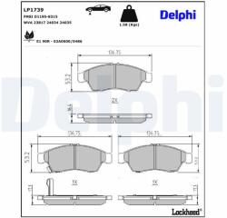 DELPHI Klocki Hamulcowe Przod (lp1739)