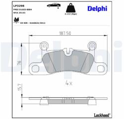 DELPHI Klocki Ham. Tyl Porsche 911 11- Tyl (lp3298)