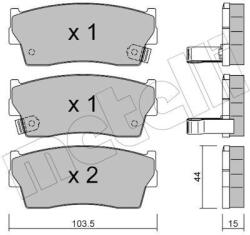 METELLI Sada brzdových platničiek kotúčovej brzdy METELLI 22-0116-0 (22-0116-0)