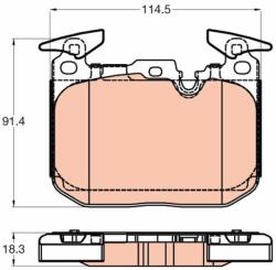 TRW Sada brzdových platničiek kotúčovej brzdy TRW GDB2031 (GDB2031)