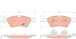 TRW Sada brzdových platničiek kotúčovej brzdy TRW GDB1642 (GDB1642)
