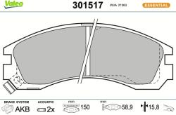 VALEO Sada brzdových platničiek kotúčovej brzdy VALEO 301517 (301517)