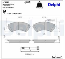 DELPHI Klocki Hamulcowe Przod (lp3623)