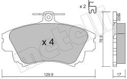 METELLI Sada brzdových platničiek kotúčovej brzdy METELLI 22-0286-0 (22-0286-0)