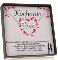 Infinity Ezüst Nyaklánc Neki Valentin nap Dedikáció Ajándék 925