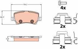 TRW Sada brzdových platničiek kotúčovej brzdy TRW GDB2125 (GDB2125)