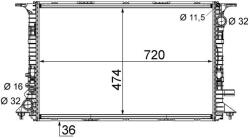 MAHLE Chladič motora MAHLE CR 1201 000S (CR 1201 000S)