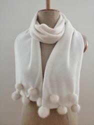  Pomponok nyérc szőrmés kendő