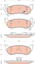 TRW Sada brzdových platničiek kotúčovej brzdy TRW GDB4139 (GDB4139)