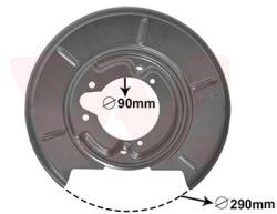 VAN WEZEL Ochranný plech proti rozstreku, Brzdový kotúč VAN WEZEL 0620373 (0620373)