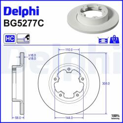 DELPHI Brzdový kotúč DELPHI BG5277C (BG5277C)