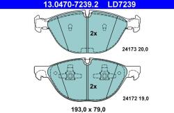 ATE Sada brzdových platničiek kotúčovej brzdy ATE 13.0470-7239.2 (13.0470-7239.2)