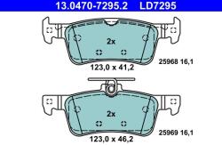 ATE Sada brzdových platničiek kotúčovej brzdy ATE 13.0470-7295.2 (13.0470-7295.2)