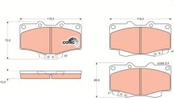 TRW Sada brzdových platničiek kotúčovej brzdy TRW GDB797 (GDB797)