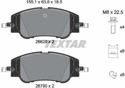 TEXTAR Sada brzdových platničiek kotúčovej brzdy TEXTAR 2662001 (2662001)