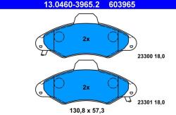 ATE Sada brzdových platničiek kotúčovej brzdy ATE 13.0460-3965.2 (13.0460-3965.2)