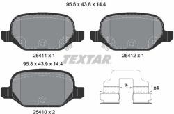 TEXTAR Sada brzdových platničiek kotúčovej brzdy TEXTAR 2541101 (2541101)