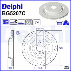 DELPHI Brzdový kotúč DELPHI BG5207C (BG5207C)