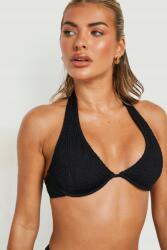 Boohoo Fekete Bikini Felső Textúra WS1 nzx L