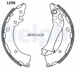 DELPHI Sada brzdových čeľustí DELPHI LS2180 (LS2180)