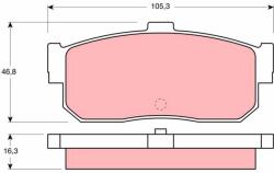 TRW Sada brzdových platničiek kotúčovej brzdy TRW GDB1172 (GDB1172)