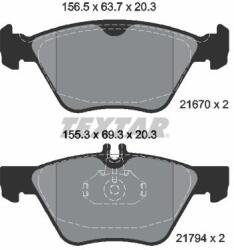 TEXTAR Sada brzdových platničiek kotúčovej brzdy TEXTAR 2167001 (2167001)