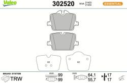 VALEO Klocki Hamulcowe First (302520)