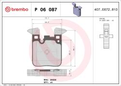 BREMBO Sada brzdových platničiek kotúčovej brzdy BREMBO P 06 087 (P 06 087)