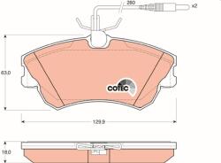 TRW Sada brzdových platničiek kotúčovej brzdy TRW GDB1270 (GDB1270)