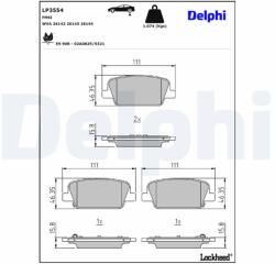 DELPHI Klocki Hamulcowe Tyl (lp3554)
