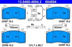 ATE Sada brzdových platničiek kotúčovej brzdy ATE 13.0460-4894.2 (13.0460-4894.2)