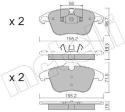 METELLI Sada brzdových platničiek kotúčovej brzdy METELLI 22-0675-3 (22-0675-3)