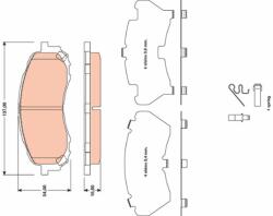 TRW Sada brzdových platničiek kotúčovej brzdy TRW GDB3469 (GDB3469)