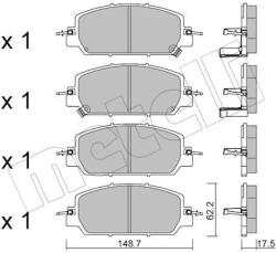 METELLI Sada brzdových platničiek kotúčovej brzdy METELLI 22-1153-0 (22-1153-0)