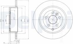 DELPHI Brzdový kotúč DELPHI BG4124C (BG4124C)