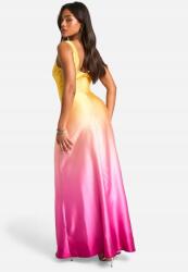 Boohoo Szatén Maxi Ruha Kivágás V-neck Ombre B18 cqh XXL