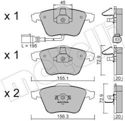 METELLI Sada brzdových platničiek kotúčovej brzdy METELLI 22-0549-2 (22-0549-2)