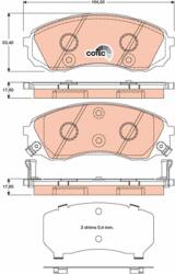 TRW Sada brzdových platničiek kotúčovej brzdy TRW GDB3448 (GDB3448)