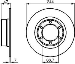 Bosch Brzdový kotúč BOSCH 0 986 478 050 (0 986 478 050)