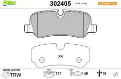 VALEO Sada brzdových platničiek kotúčovej brzdy VALEO 302405 (302405)