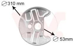 VAN WEZEL Ochranný plech proti rozstreku, Brzdový kotúč VAN WEZEL 5994372 (5994372)
