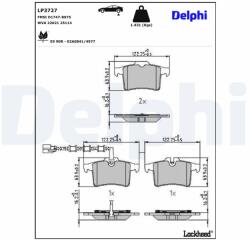 DELPHI Sada brzdových platničiek kotúčovej brzdy DELPHI LP3727 (LP3727)