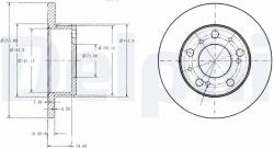 DELPHI Brzdový kotúč DELPHI BG2253 (BG2253)