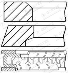Goetze Engine Sada piestnych krúżkov GOETZE ENGINE 08-433700-00 (08-433700-00)
