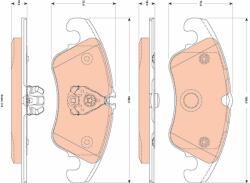 TRW Sada brzdových platničiek kotúčovej brzdy TRW GDB1833 (GDB1833)
