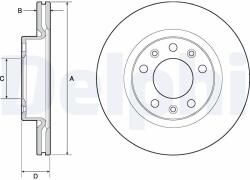 DELPHI Tarcza Ham. Peugeot 308 Ii 266mm 13- (bg4700c)