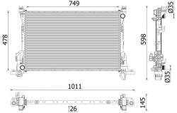 MAHLE Chladič motora MAHLE CR 2637 000P (CR 2637 000P)