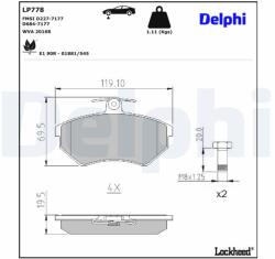 DELPHI Klocki Ham. Vw Passat 88-96 (lp778)