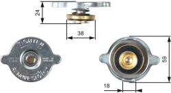 GATES Uzatvárací kryt, chladič GATES RC115 (RC115)