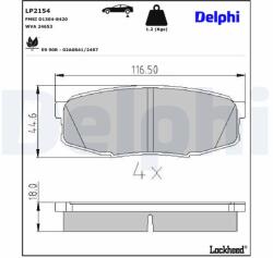 DELPHI Klocki Ham. Toyota Land Cruiser (lp2154)